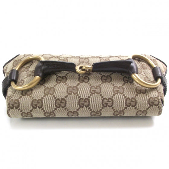 Monogram Horsebit Clutch Ebony