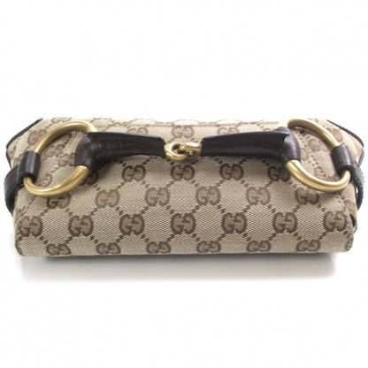 Gucci Monogram Horsebit Clutch Ebony 4 of 10