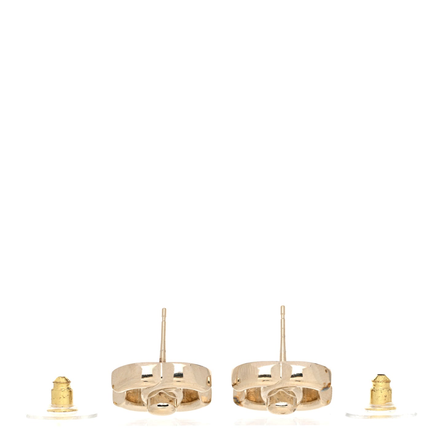 Metal CC Turnlock Earrings Gold