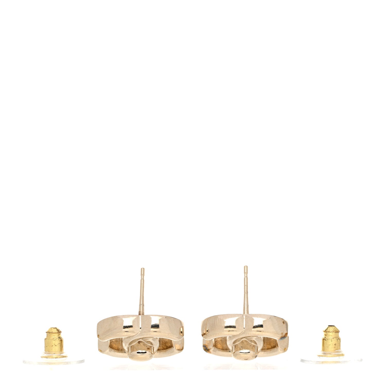 Chanel Metal CC Turnlock Earrings Gold 3 of 8