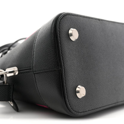 Balenciaga Signature Grained Calfskin Logo S Ville Top Handle Bag Black Rose Shocking 8 of 9