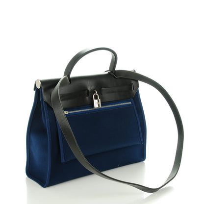 Hermes Toile Barenia Herbag Zip 31 PM Bleu de Prusse 5 of 10