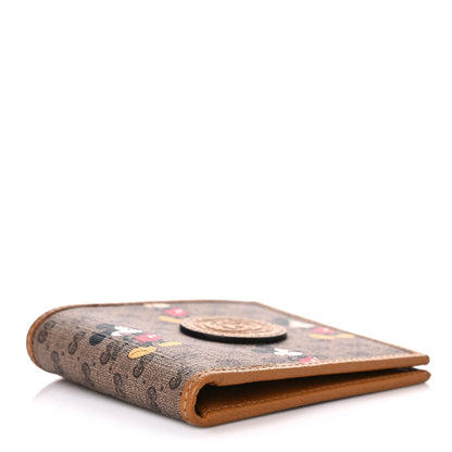 Gucci X DISNEY Mini Vintage GG Supreme Monogram Mickey Mouse Wallet Beige Vintage Sun Oil 4 of 10