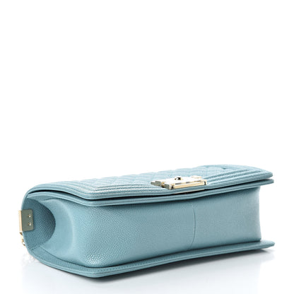 Chanel Caviar Quilted Medium Boy Flap Light Blue 4 of 11
