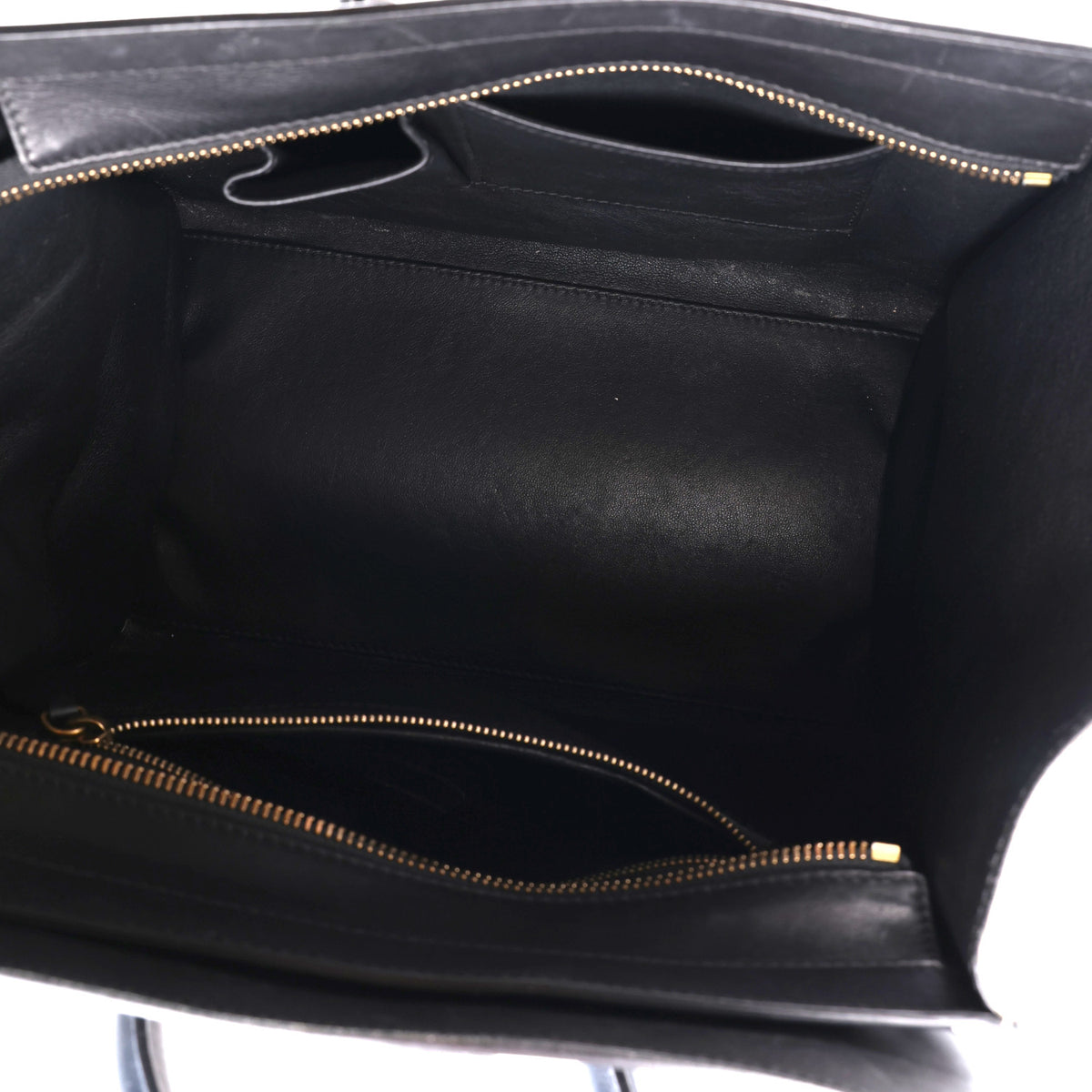 Smooth Calfskin Linen Tricolor Mini Luggage Black Khaki Navy