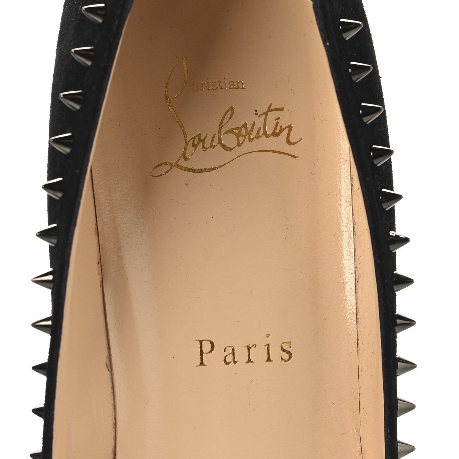 Christian Louboutin Suede Studded Anjalina 100 Pumps 39 Black 8 of 10