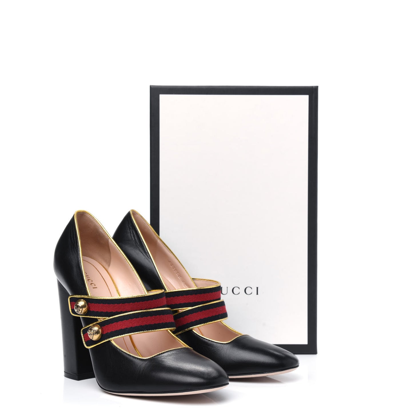 Calfskin Carly Mary Jane Web Pumps 40 Black
