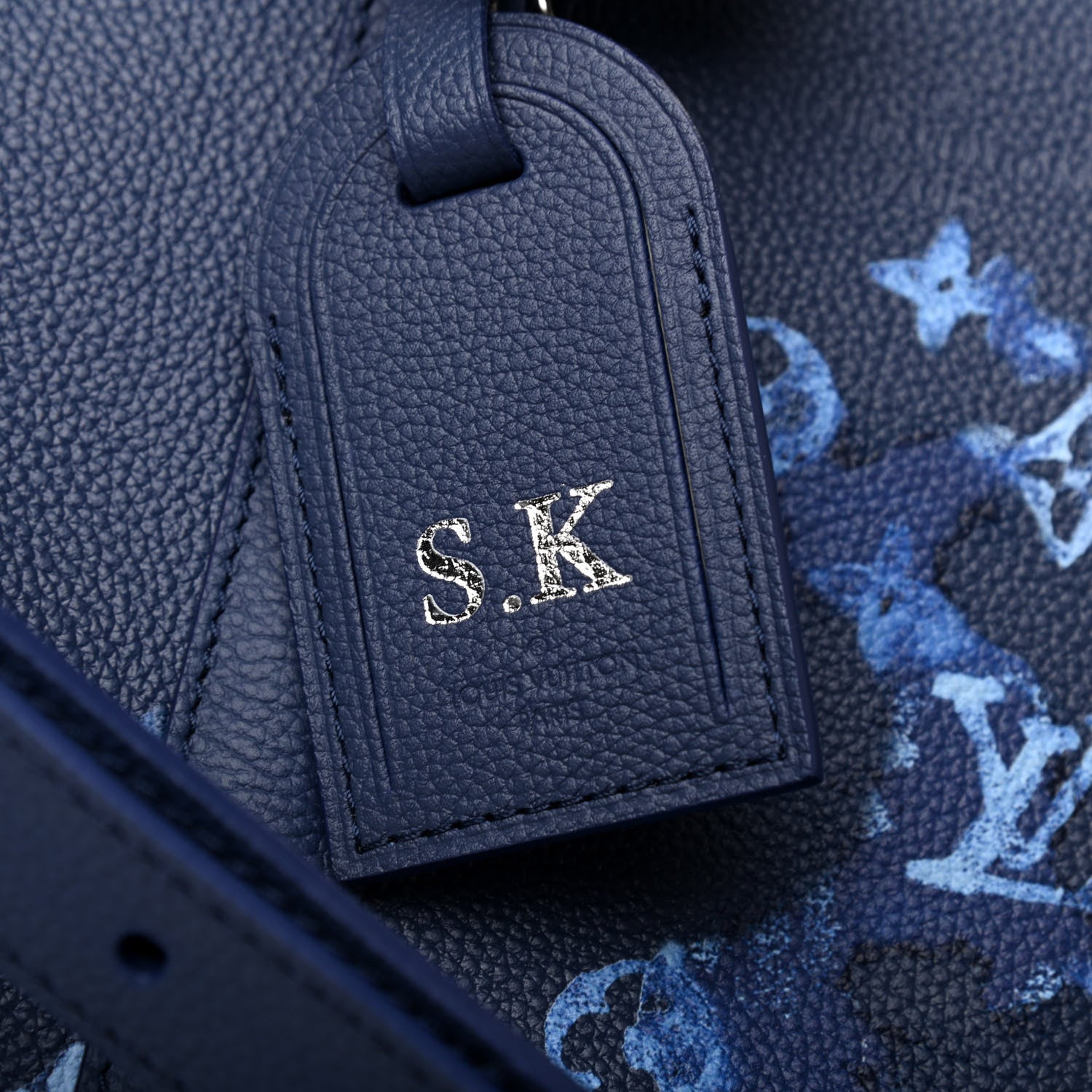 Louis Vuitton Monogram Ink Watercolor Keepall Bandouliere 40 Blue 7 of 9