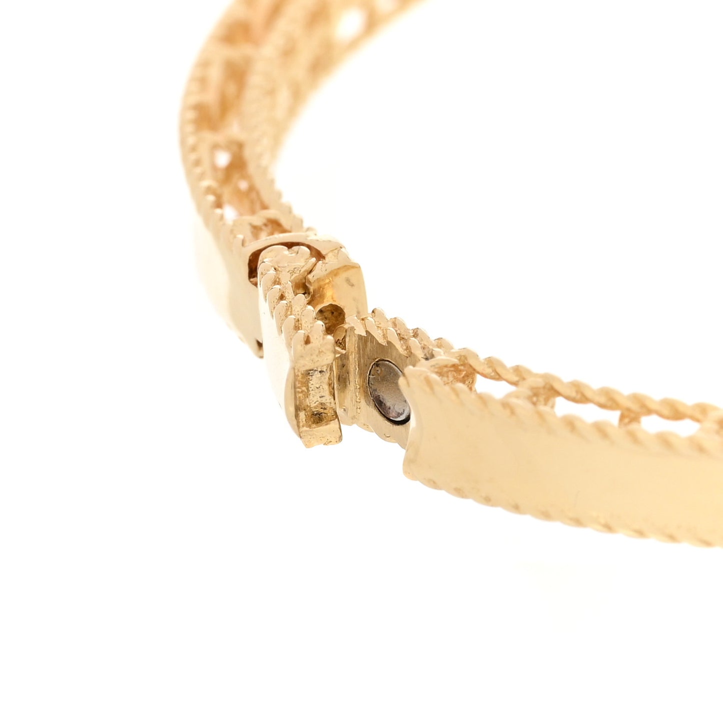 18K Yellow Gold Symphony New Barocco Oval Bangle Bracelet