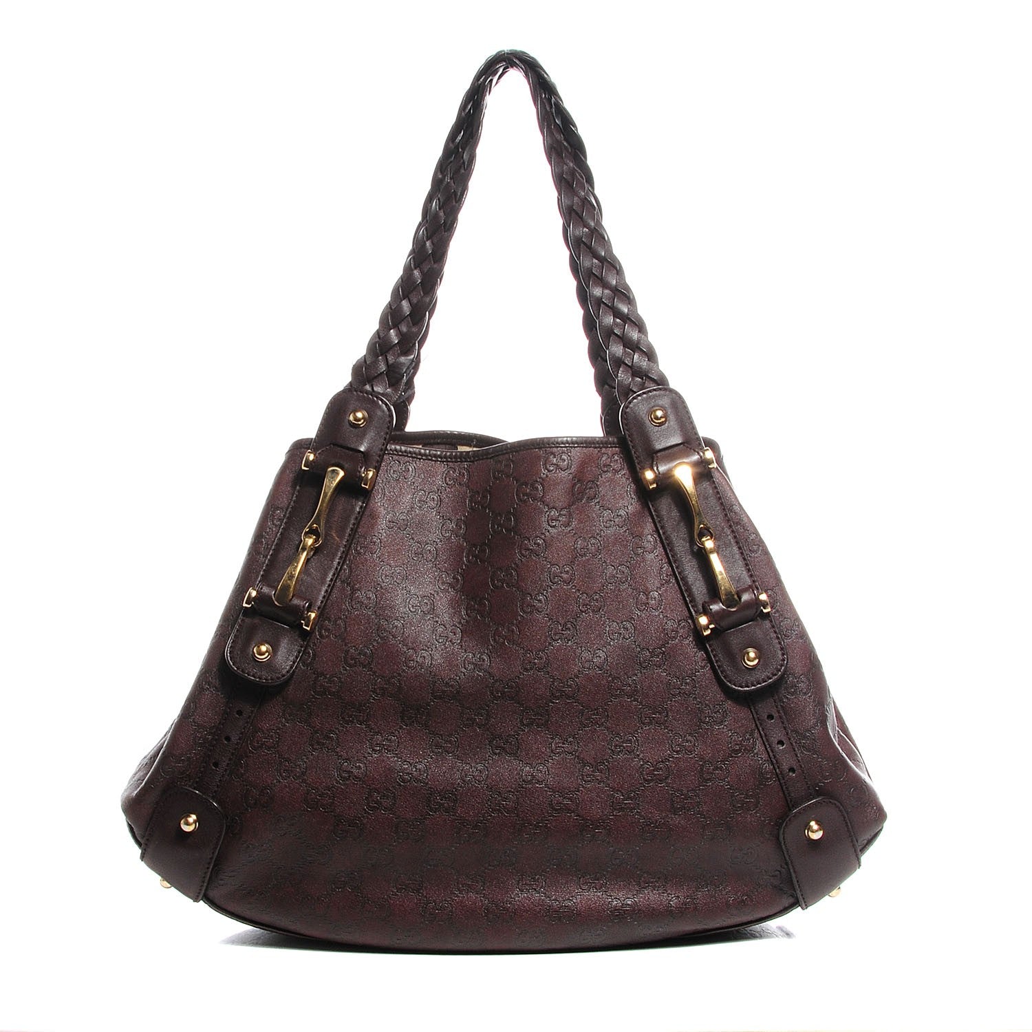 Gucci Guccissima Medium Pelham Shoulder Bag Chocolate Brown 1 of 7