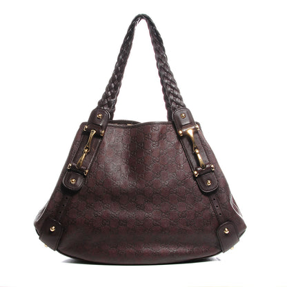 Gucci Guccissima Medium Pelham Shoulder Bag Chocolate Brown 1 of 7