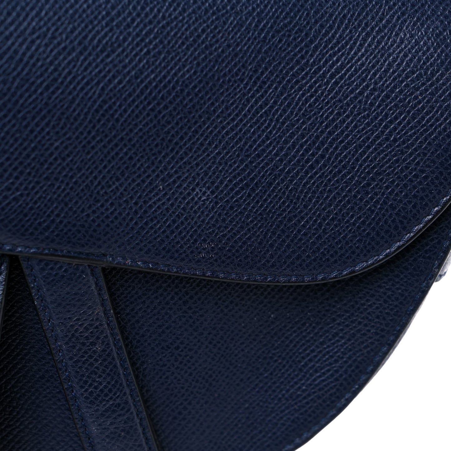 Grained Calfskin Saddle Bag Indigo