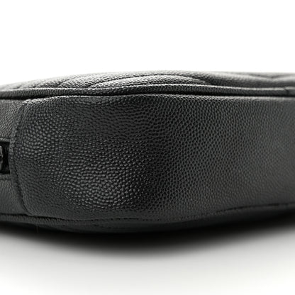 Saint Laurent Grain De Poudre Matelasse Monochrome Monogram Mini Lou Camera Bag Black 9 of 11