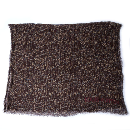 Louis Vuitton Cashmere Silk Lezard Stole Burgundy 3 of 7
