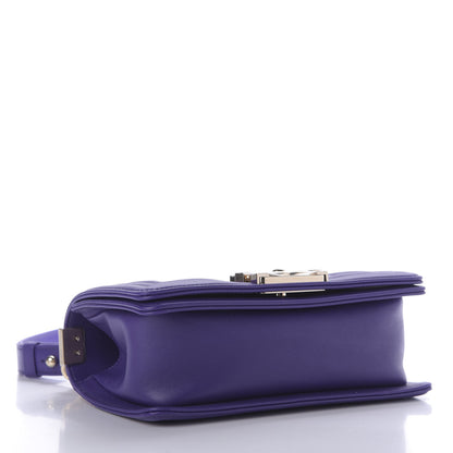Chanel Calfskin Quilted Small Boy Flap Purple 4 of 10
