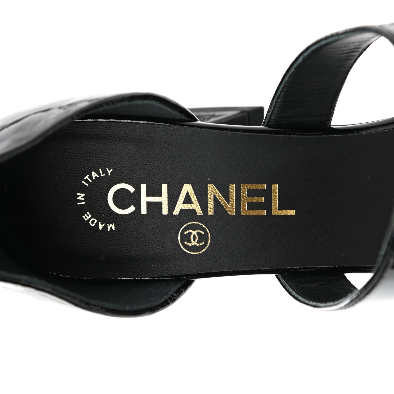 Chanel Patent Goatskin Sandals 40 Black 7 of 9