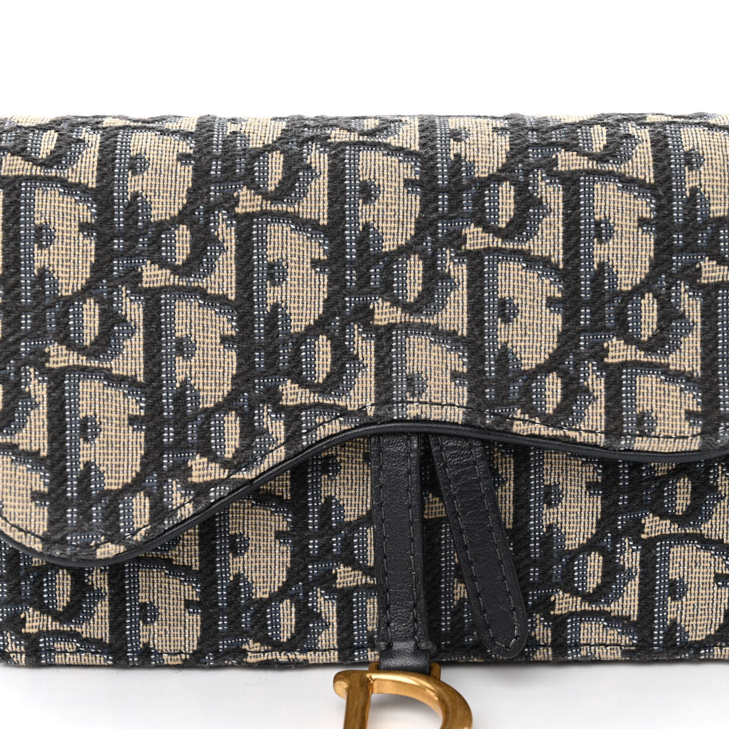 Christian Dior Oblique Saddle Belt Bag Blue 7 of 9