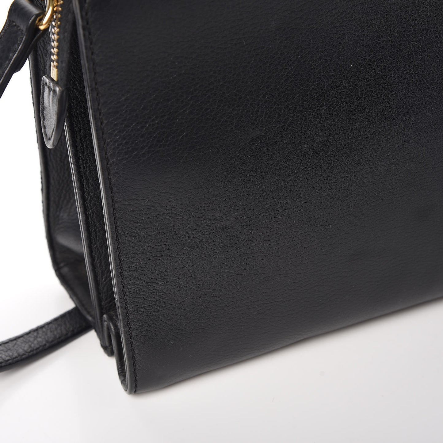 Nappa Calfskin Crocodile Trapuntata Demi Jour Shoulder Bag Black