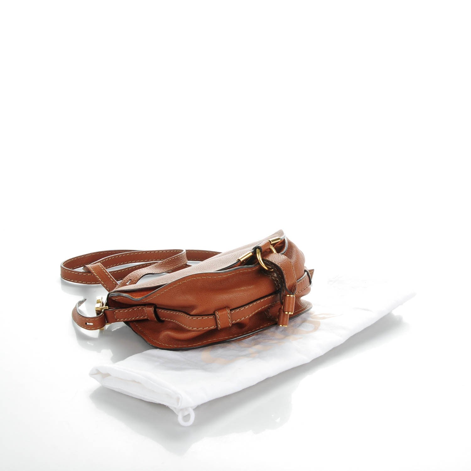 Chloe Calfskin Mini Marcie Nude Crossbody Bag Tan 6 of 11