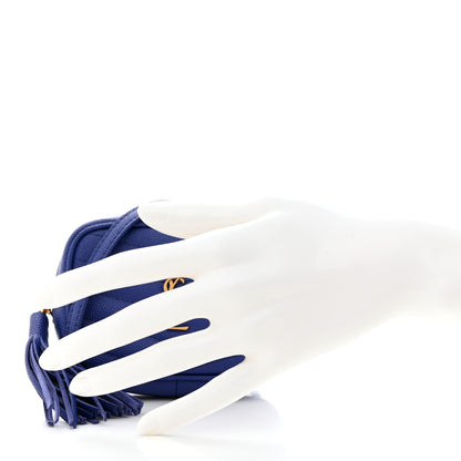 Saint Laurent Grain De Poudre Matelasse Monogram Baby Lou Camera Bag Sapphire Blue 3 of 8
