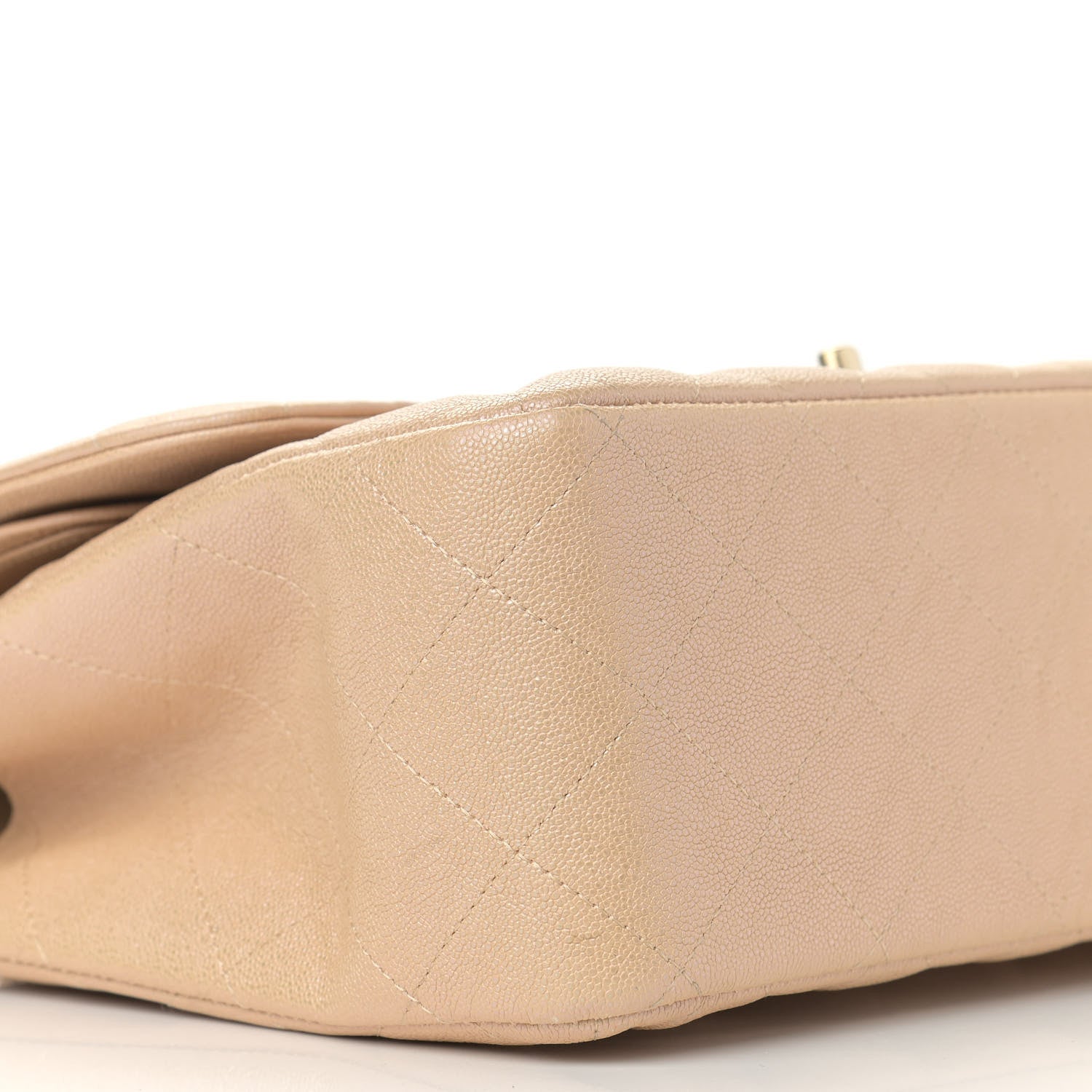 Chanel Iridescent Caviar Quilted Jumbo Double Flap Beige 9 of 14