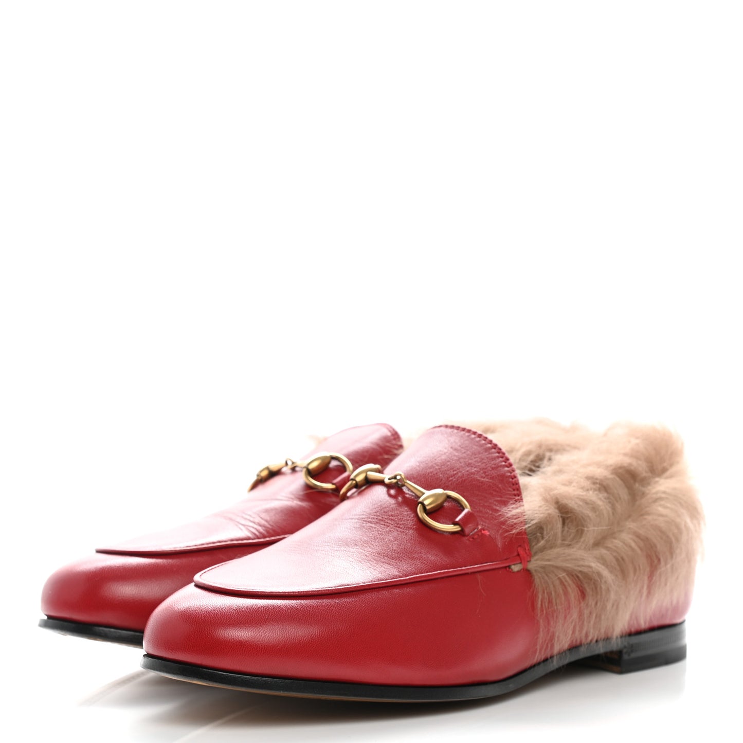Malaga Kid Fur Womens Jordaan Loafers 37 Hibiscus Red Natural