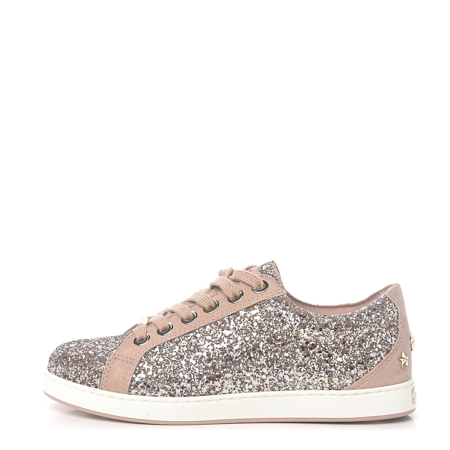 Jimmy Choo Glitter Cash Sneakers 36.5 Ballet Pink 1 of 8