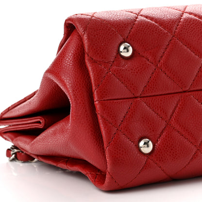 Chanel Caviar Quilted Timeless CC Shopping Tote Red 9 of 10