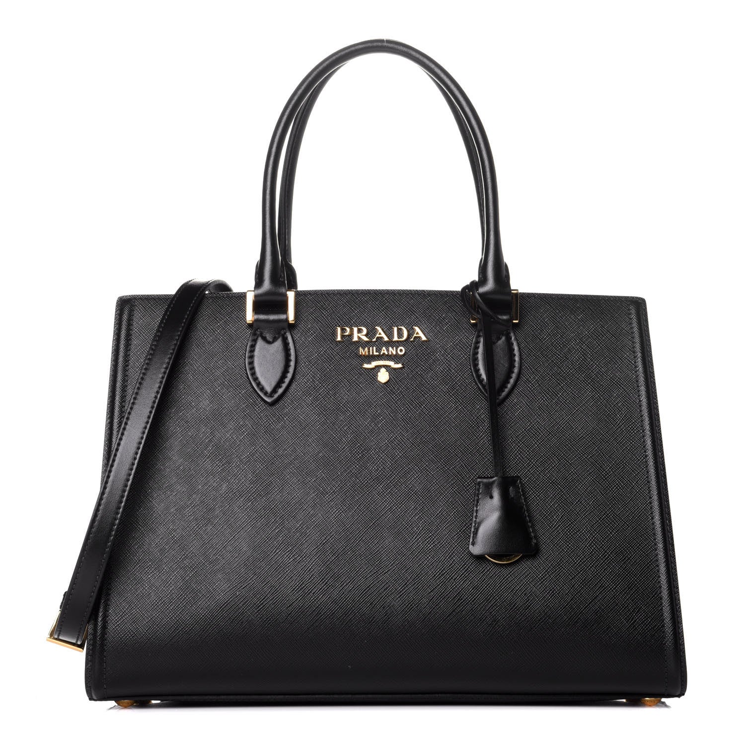Prada Saffiano Soft Calfskin Tote Black 1 of 8