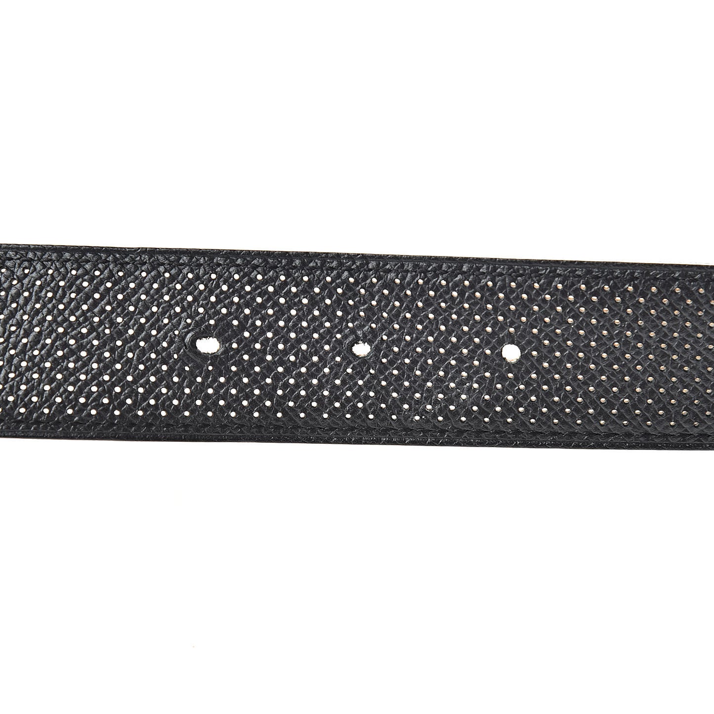 Epsom Perforated 32mm Belt Strap 80 Black Gold