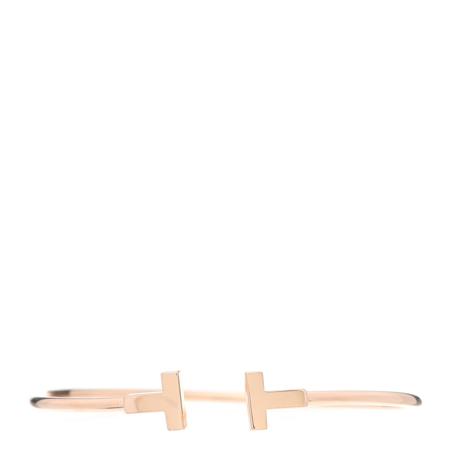 Tiffany 18K Rose Gold T Wire Bracelet 1 of 5