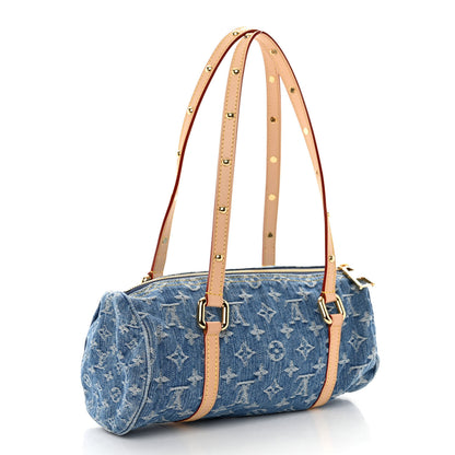 Louis Vuitton Monogram Denim Papillon Denim Blue 3 of 9