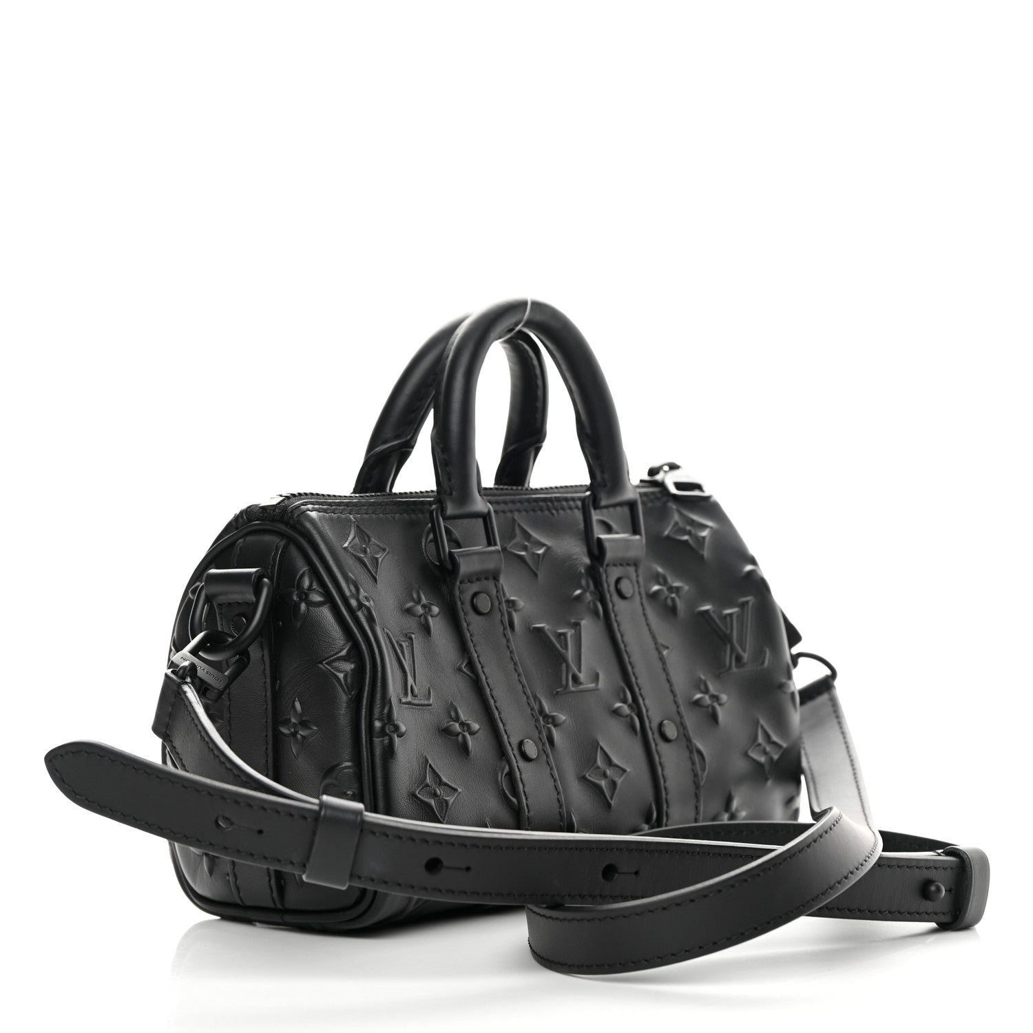 Louis Vuitton Monogram Seal Keepall XS Black 3 of 10