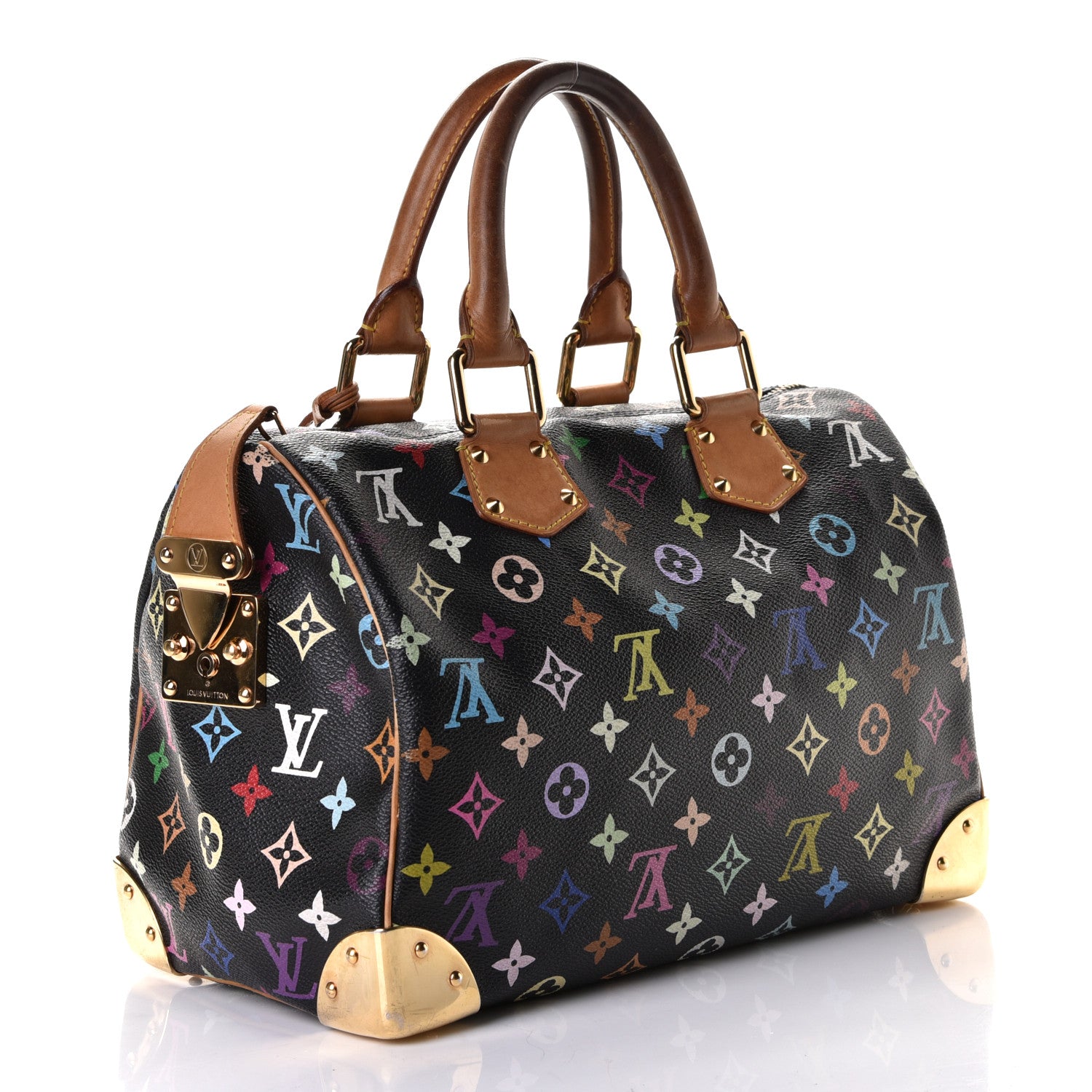 Louis Vuitton Monogram Multicolor Speedy 30 Black 3 of 20