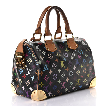 Louis Vuitton Monogram Multicolor Speedy 30 Black 3 of 20