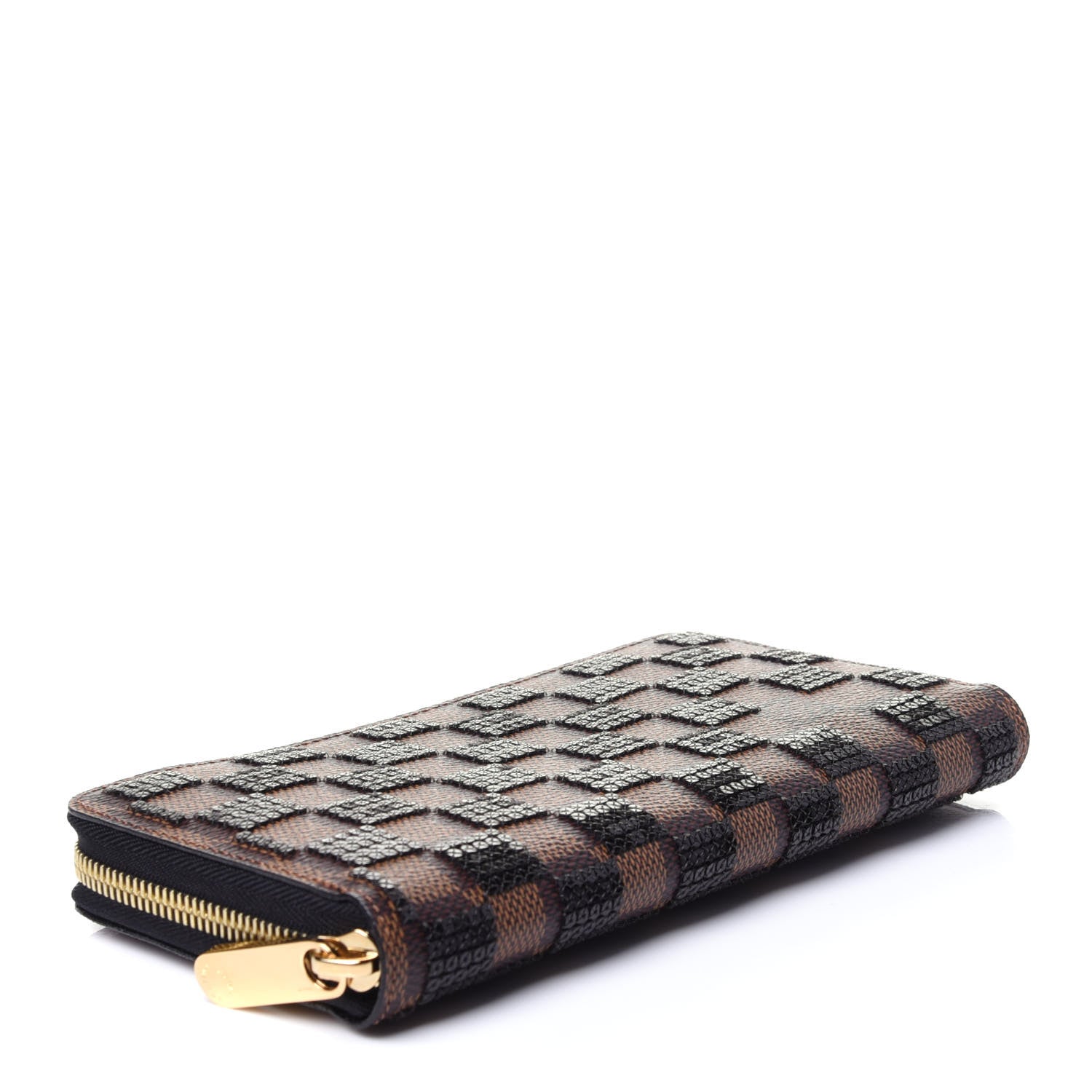 Louis Vuitton Damier Paillettes Zippy Wallet Black 4 of 9