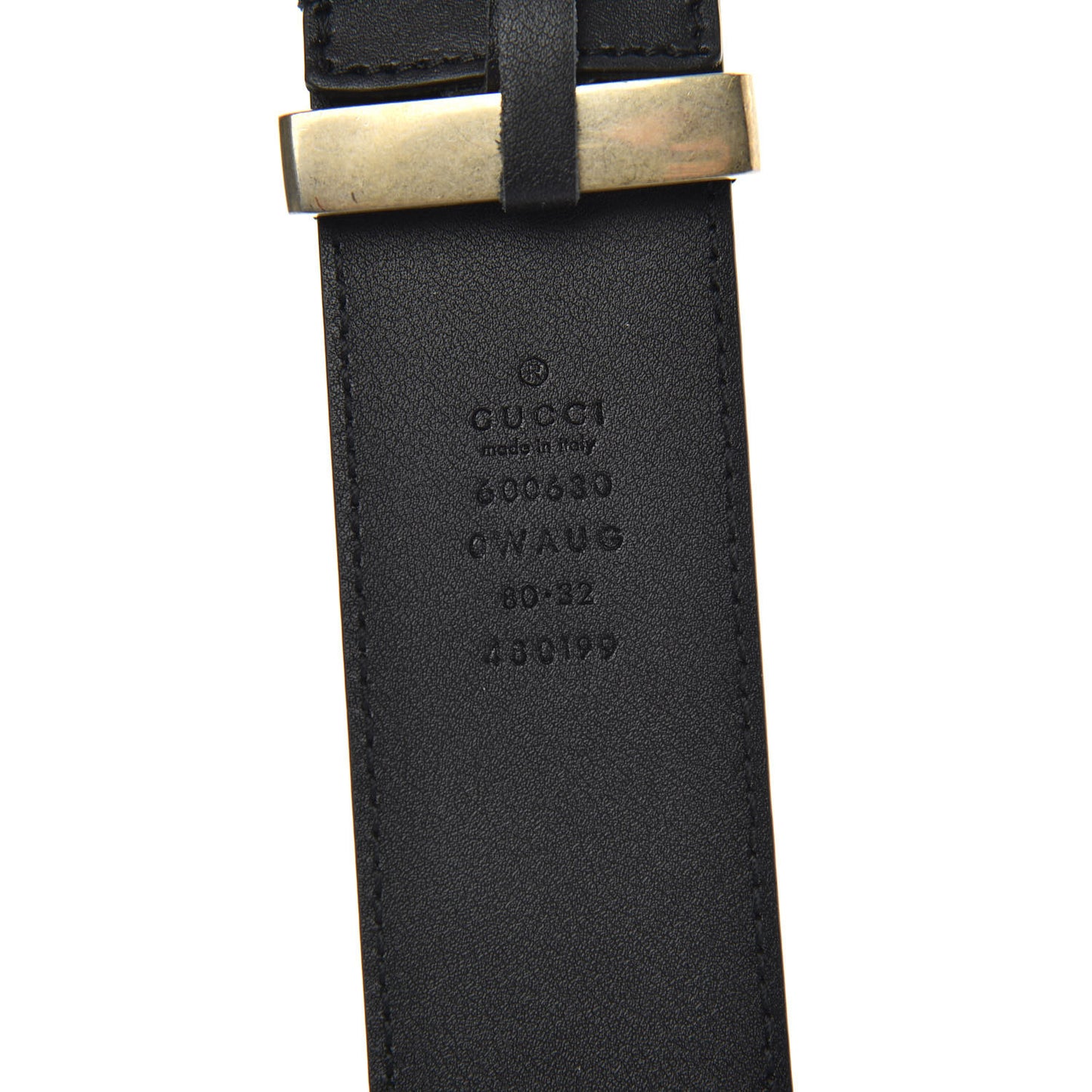 Calfskin Ceramic Glass Double G 40mm Belt 80 32 Black Multicolor
