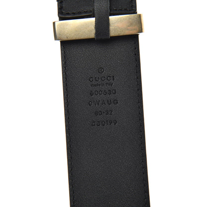 Gucci Calfskin Ceramic Glass Double G 40mm Belt 80 32 Black Multicolor 3 of 4