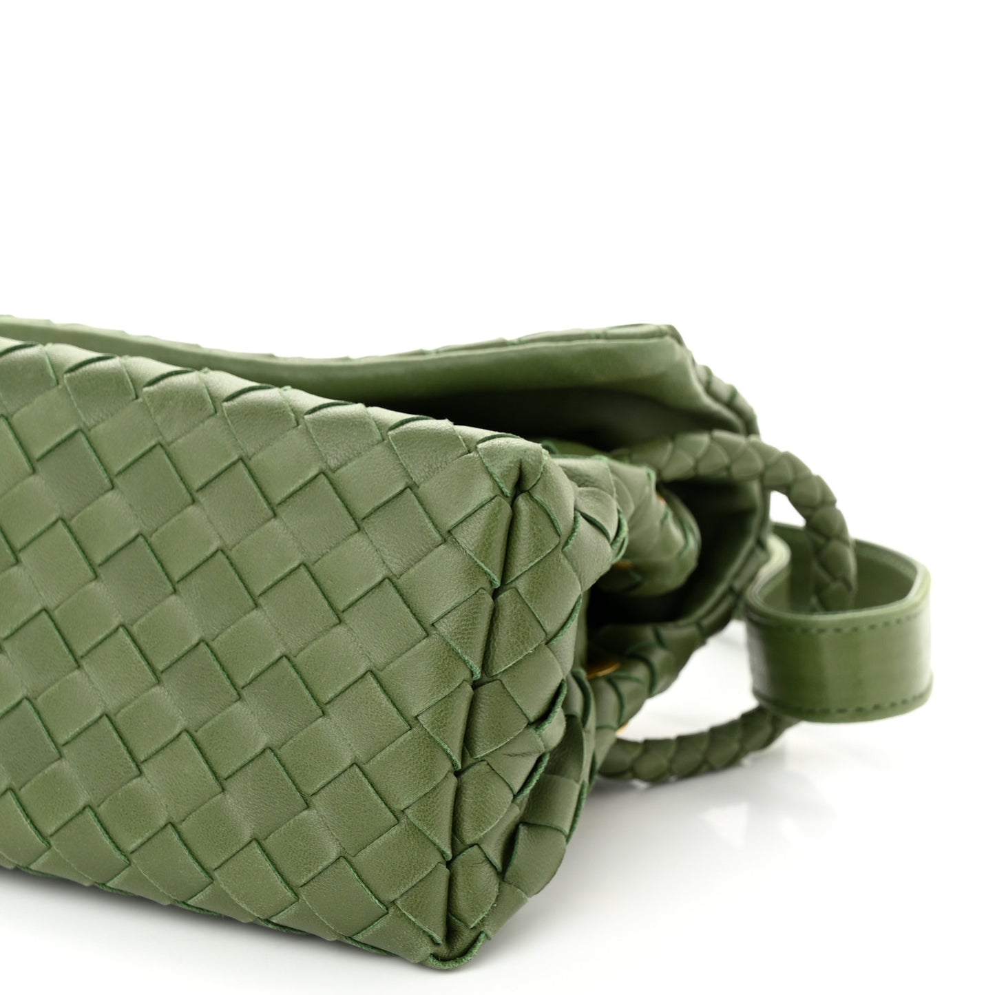 Nappa Intrecciato Mini Flap Shoulder Bag Foglia