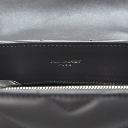 Saint Laurent Calfskin Y Quilted Monogram Small Loulou Chain Satchel Earth 8 of 10