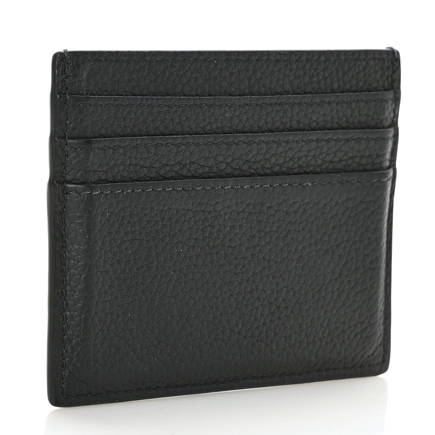 HOMME Grained Calfskin CD Icon Card Holder Black