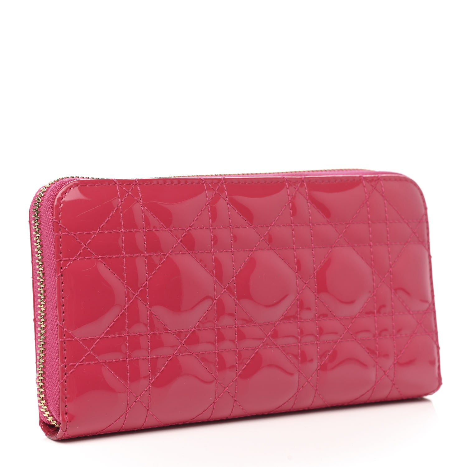 Christian Dior Patent Cannage Lady Dior Continental Wallet 3 of 8