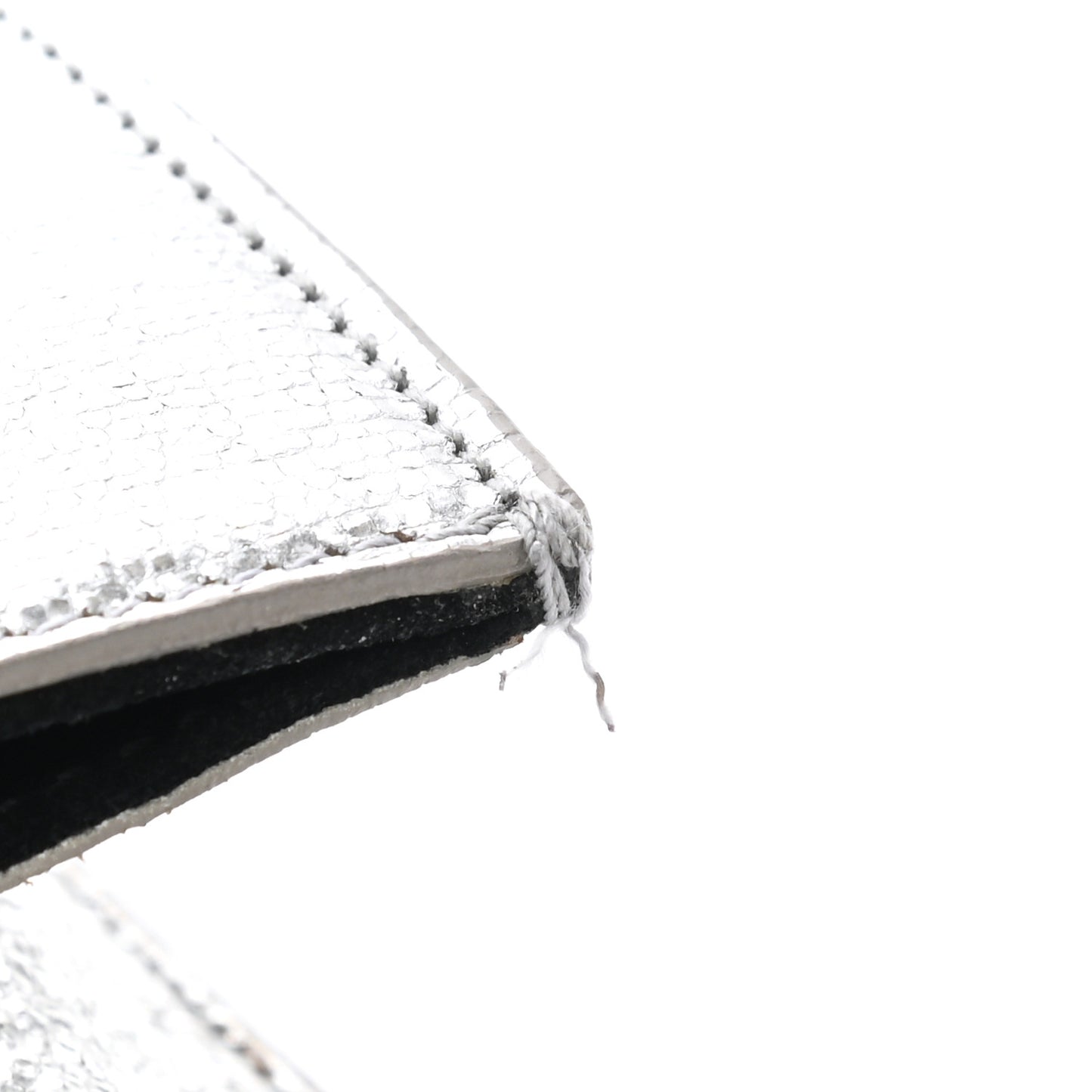 Textured Metallic Calfskin Classic Monogram Cassandre Clutch Silver
