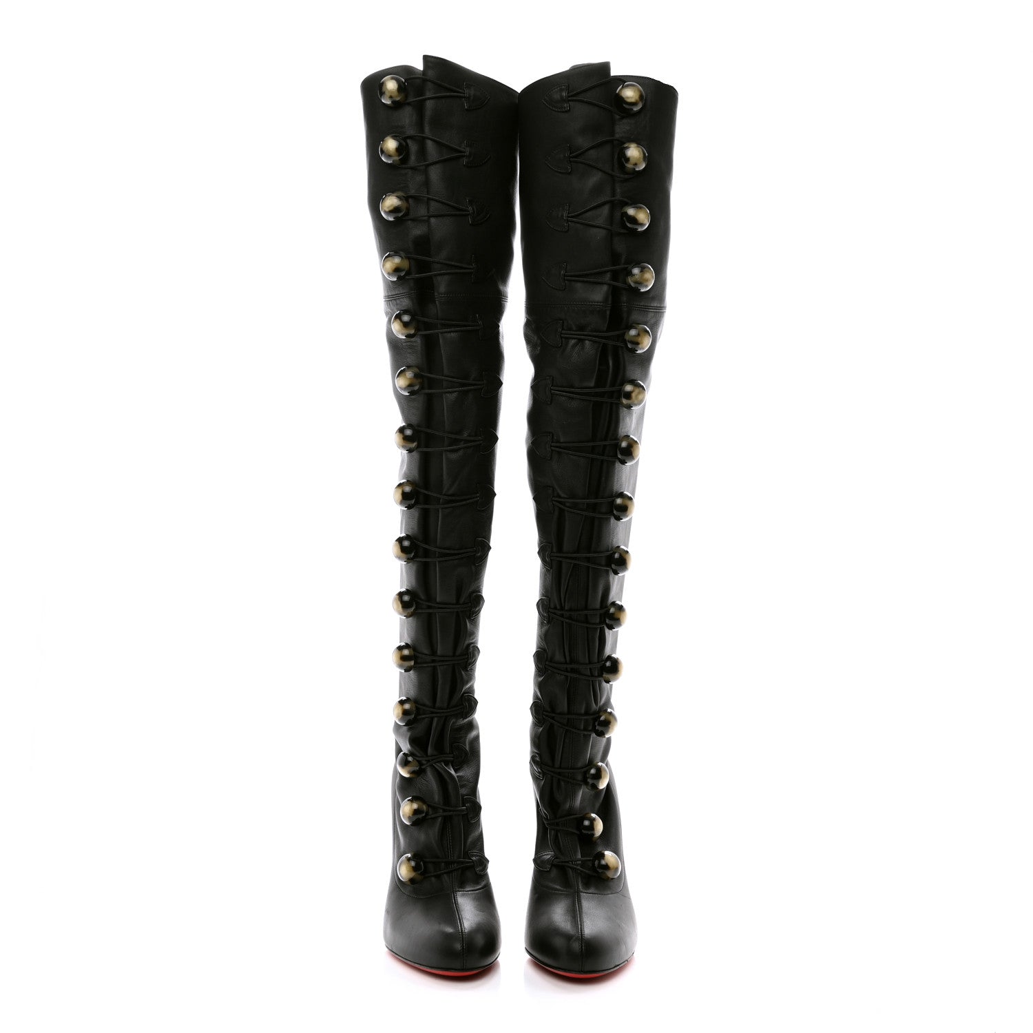 Christian Louboutin Nappa So Frenchissima 100 Knee High Boots 39 Black 4 of 8