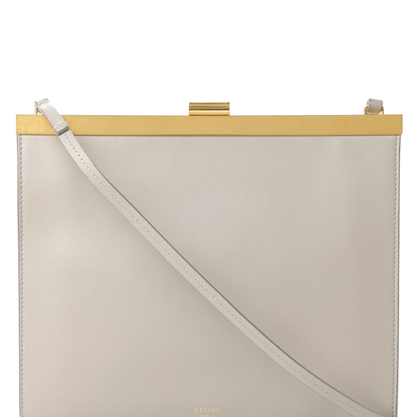 Smooth Calfskin Mini Clasp Bag Beige