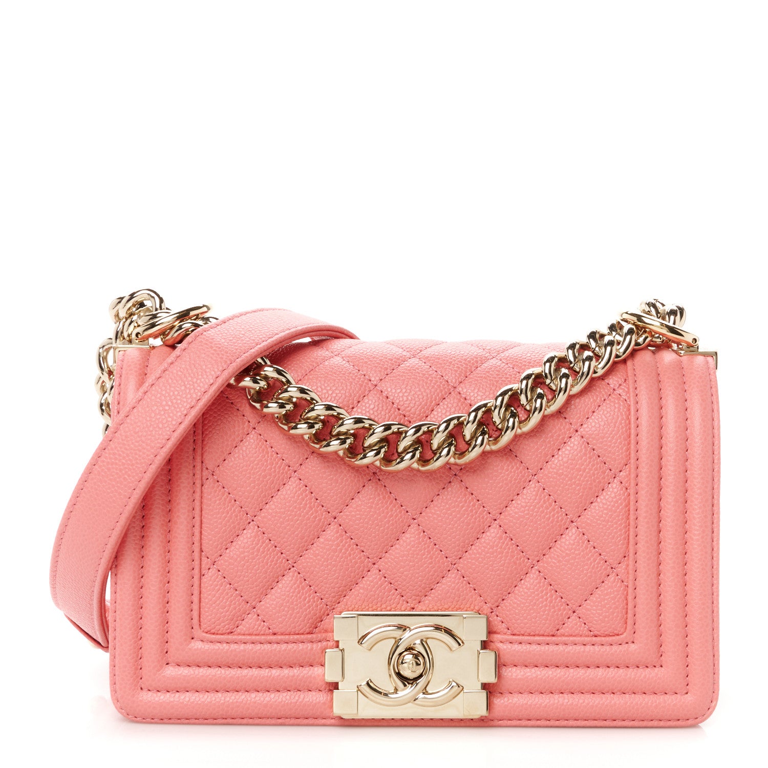 Chanel Caviar Quilted Small Boy Flap Pink 1 of 12