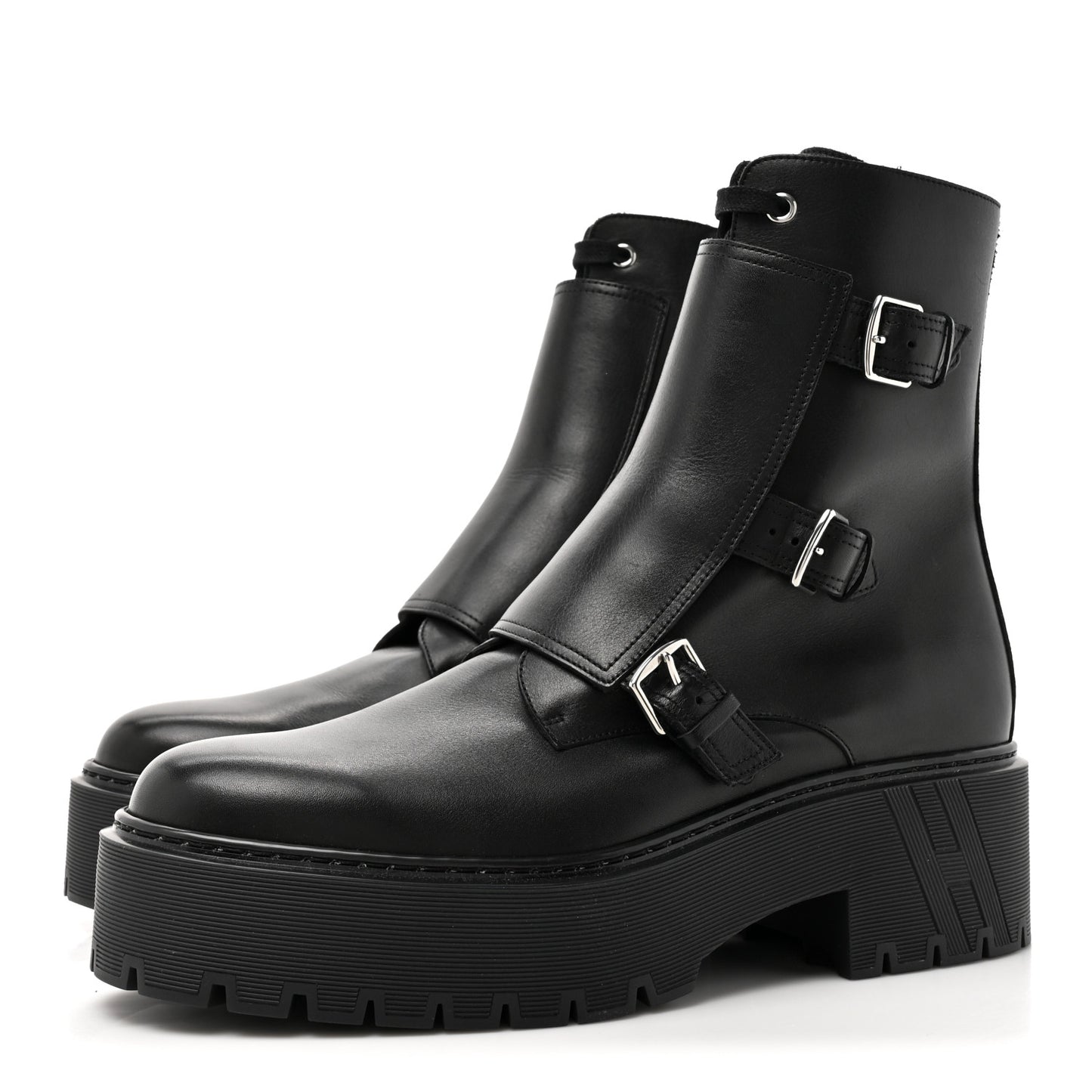 Calfskin Mens Hoodie Ankle Boots 41.5 Black