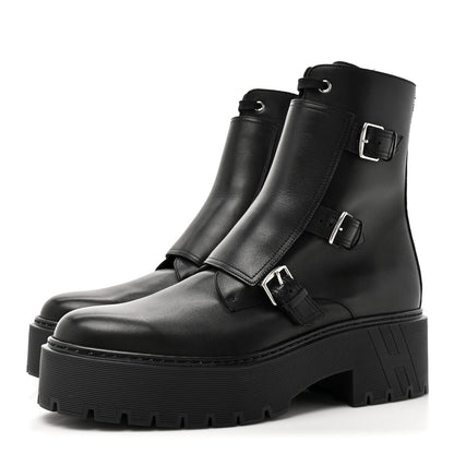 Hermes Calfskin Mens Hoodie Ankle Boots 41.5 Black 3 of 10
