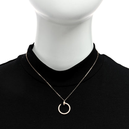 Cartier 18K Pink Gold Diamond Juste Un Clou Paved Pendant Necklace 2 of 4