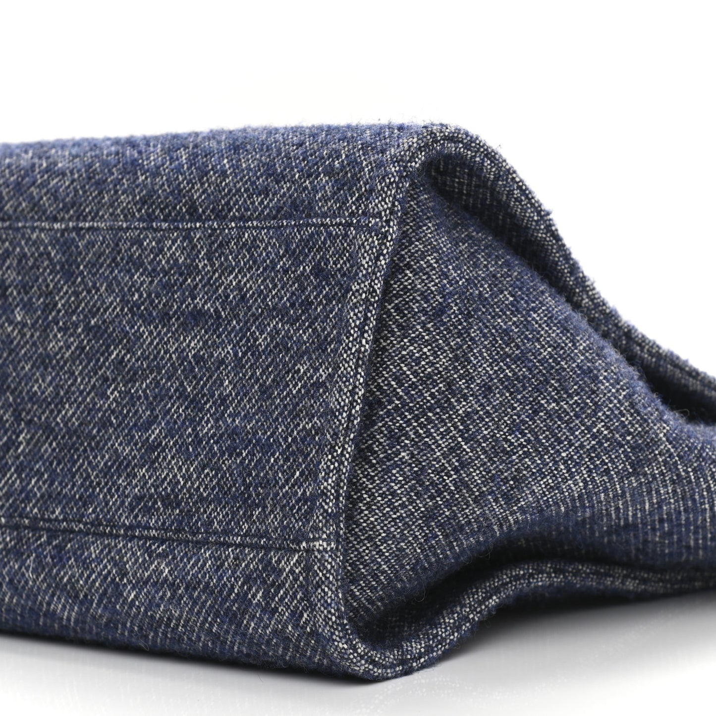 Mixed Fibers Calfskin Medium Deauville Tote Blue